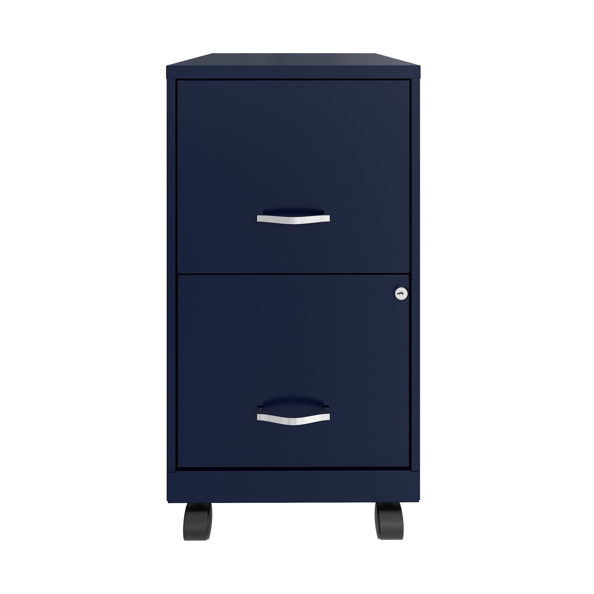 Hirsh Industries, 2 Drawer Mobile Letter Width File Cabinet, Width 14.25 in, Depth 18 in, Height 26.7 in, Model# 24407
